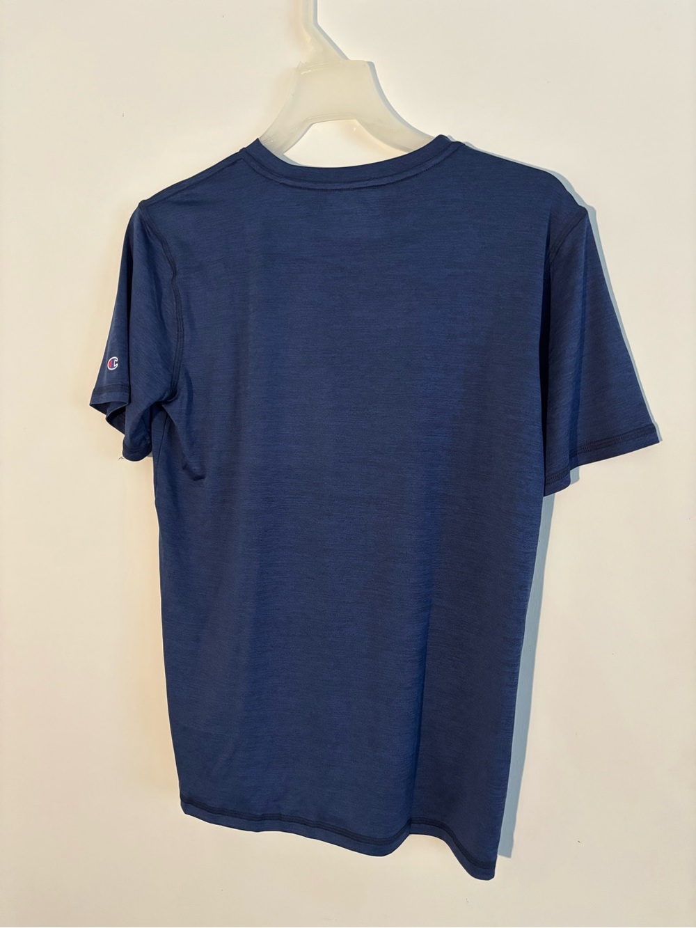 Champion Youth XL 14/16 Navy Blue Logo Short Sleeve Athletic T-Shirt - Picture 4 of 8